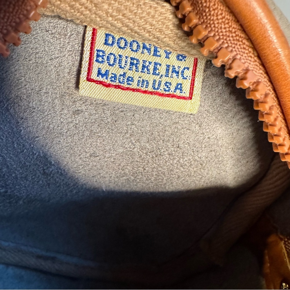 RARE Dooney & Bourke Vintage Mini Explorer Camera Bag Pebbled Leather Taupe VTG - Picture 10 of 12